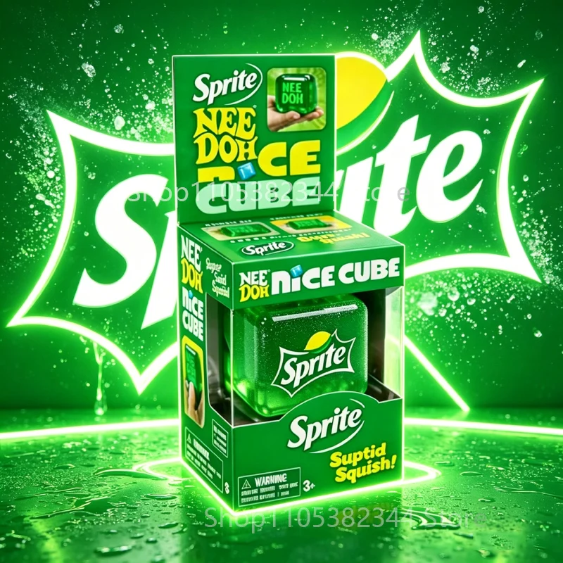 Needoh Nice Cube Sprite: Brinquedo Sensorial Anti-stress para Ansiedade e Foco, Brinquedo de Mesa Macio para Adultos e Crianças, Presentes para Festivais