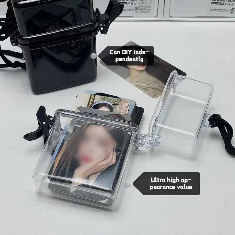 Ins Idol Photo Card Storage Box Decorative Photocard Storage Box Waterproof Photo Picture Collect Holder Message Organizer Box