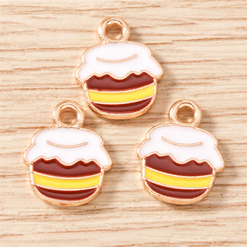 10 Stück Mix Cartoon Tier Biene Charms Emaille Honigbiene Blume Charms Anhänger für Schmuckherstellung Halsketten Ohrringe DIY Handwerk Geschenk – Detail 9