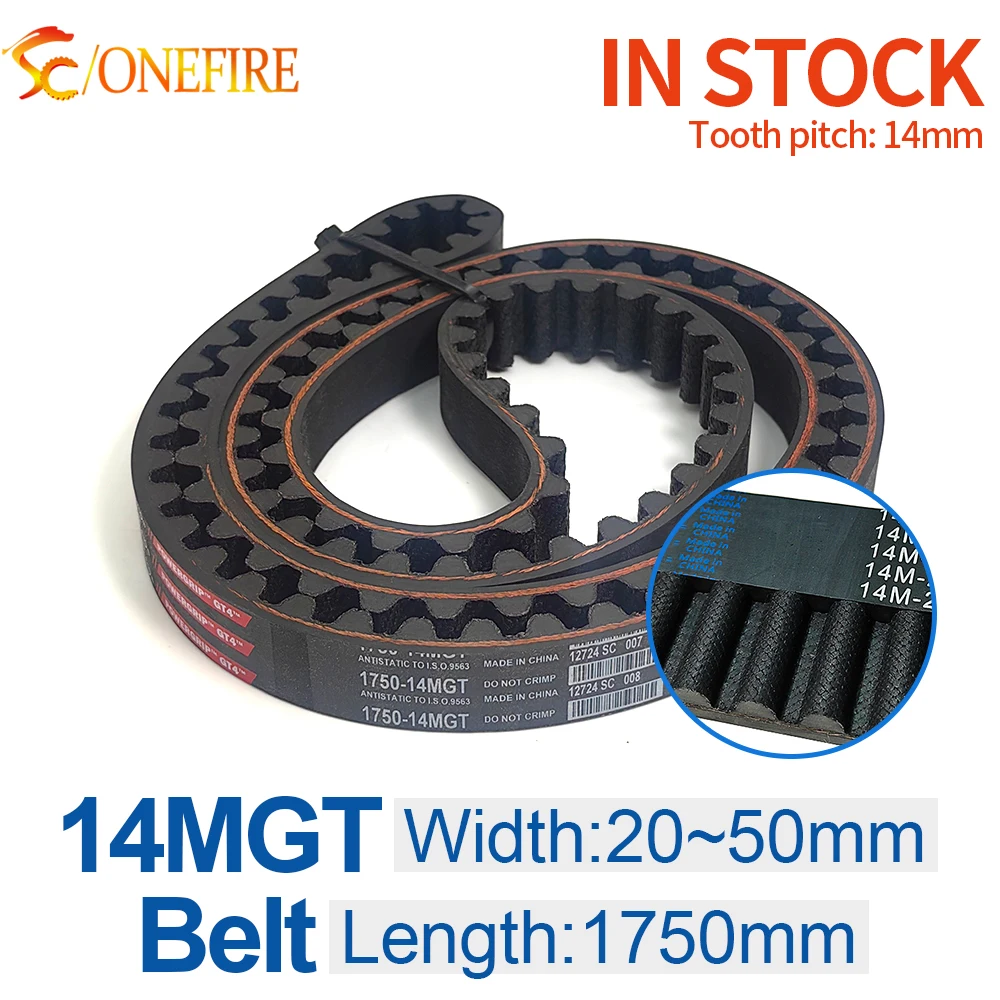 

High Quality 14M Timing Belt 14MGT-1750mm Width 20~50mm Rubber Closed Loop Synchronous Belt