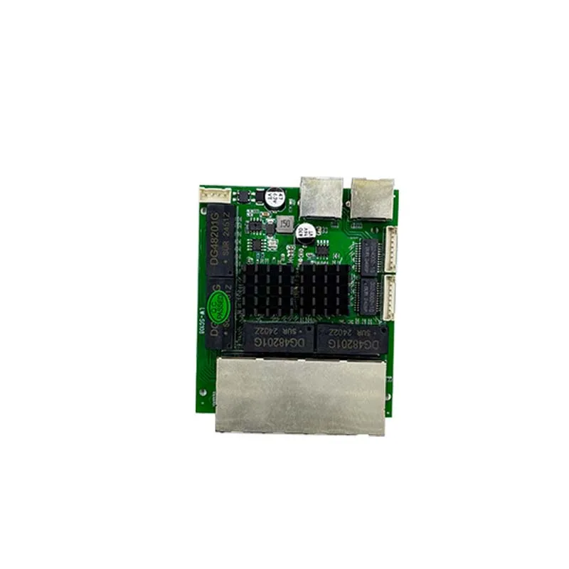 10port 10/100/1000M 9V-60V 8 1000M port with 2 1000M NVR UPLINK industrial  module PCBA board OEM Ports  2 sets of power cords
