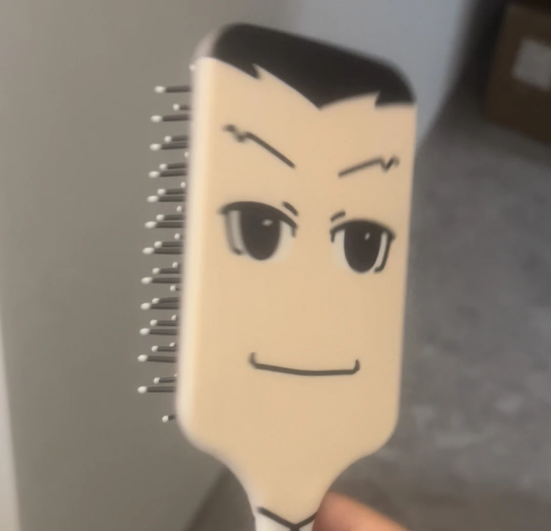 Anime Ace Attorney Phoenix Wright Cosplay Massage Comb Cartoon Spiky Hair Massages Brush Adorn Xmas Gift