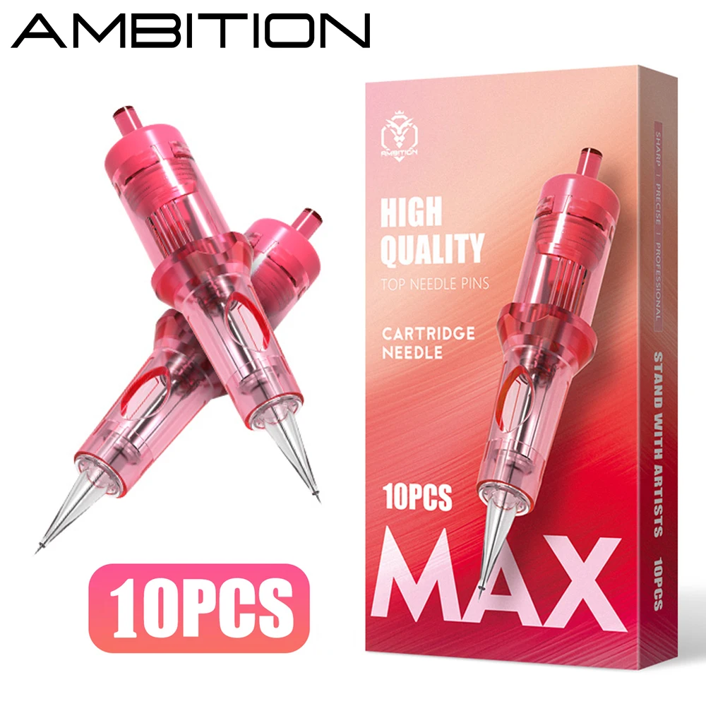 

Ambition 10pcs Pink Permanent Makeup Tattoo Cartridge Needle 1 3 5 7 RL F For Tattoo Machine Pen Disposable Safety Needle Mix