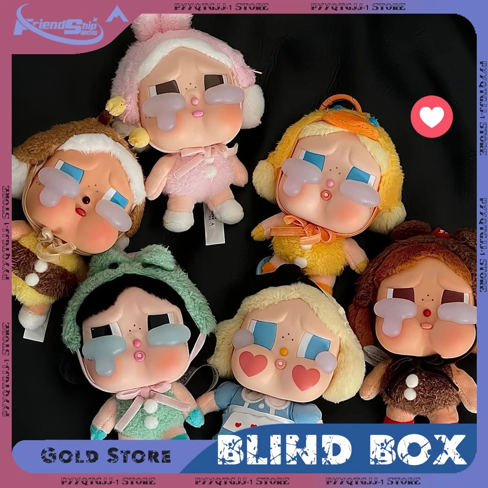

Arrives Crybaby Doll Crying Again Series Kawaii Vinyl Dolls Cute Figures Hanging Pendant Keychain Plush Toy for Birthday Gifts