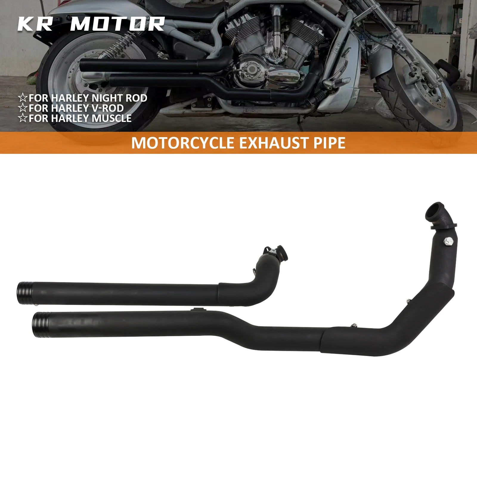

Fits For Harley-Davidson Night Rod V-Rod Muscle 2003-2021 Motorcycle Handmade Exhaust Pipe Muffler Whole Exhaust System Matte