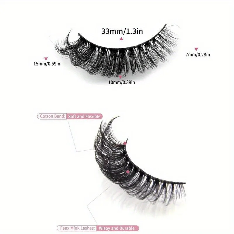 ロシア製ストライプつけまつげキット、ドラマチックなロングフォックスアイリフトデザイン、フルバーで外側のまつげを長くしてボリュームアップ、美容メイク用