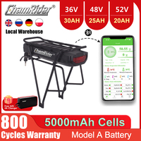 Rear Rack Battery 48V 52V Chamrider Ebike Battery 36V 21700 Cells 40A BMS Electric bicycle Battery Powerful Capacity BBS02 BBSHD