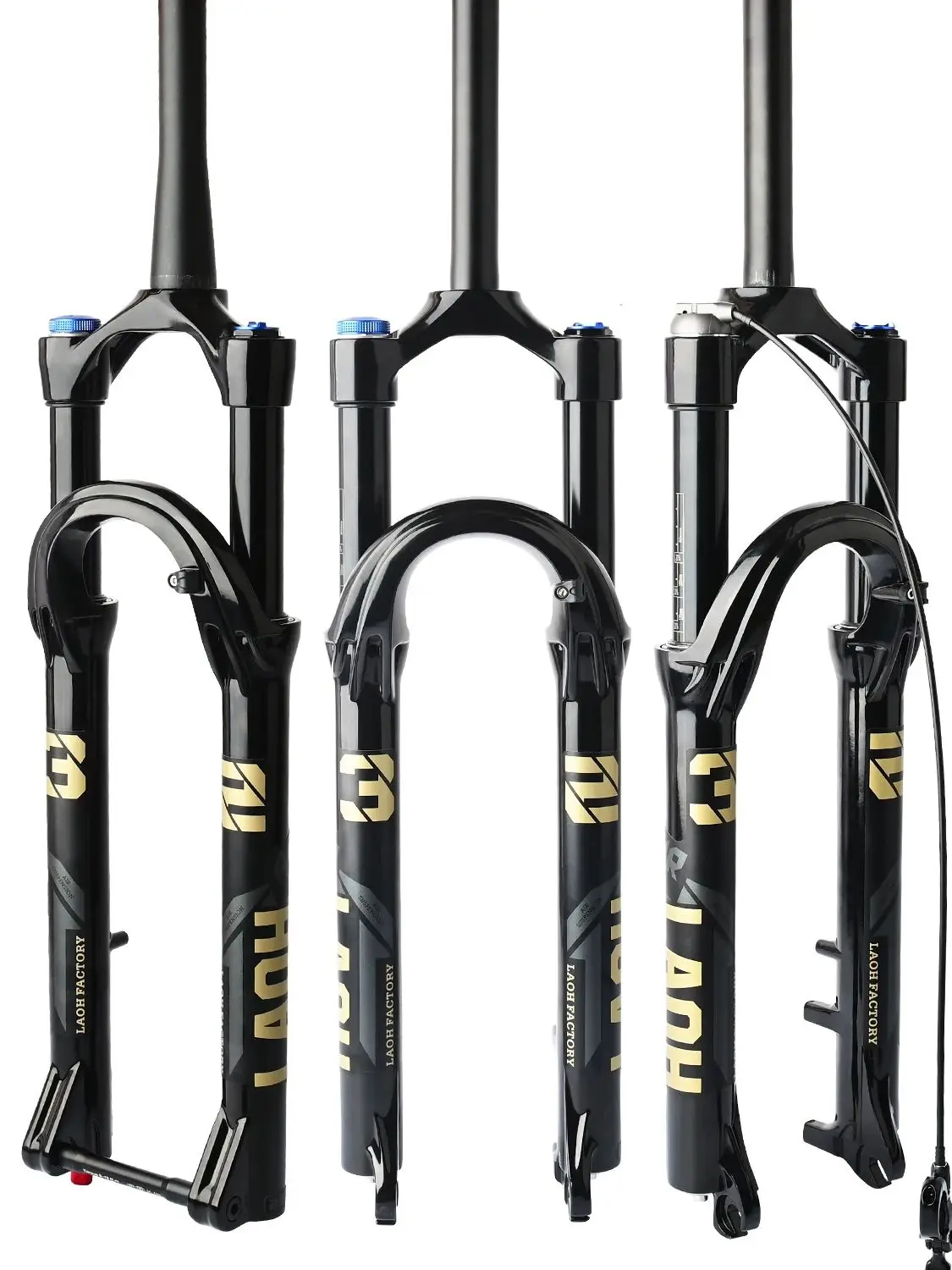 AliExpress NONE LAOH Mountain Bike Suspension Fork 26/27.5/29 Inch 120mm Travel Thread-Less 28.6mm Steerer 9mm QR 100mm Spacing for Bike