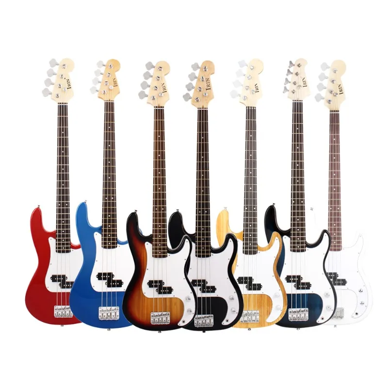Basswood 4string เบสไฟฟ้าเริ่มต้น Rock แบบพกพา Professional มาพร้อมกับ String Instruments กีตาร์ไฟฟ้า