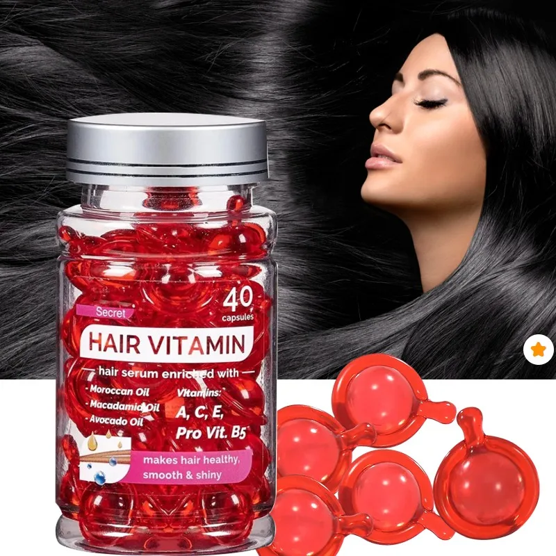 40 Pcs  Morocco Argan Vitamin Oil for Hair Care Essence Repair Damage Premium Touch Hair Conditioner Improve Frizz Hair Product