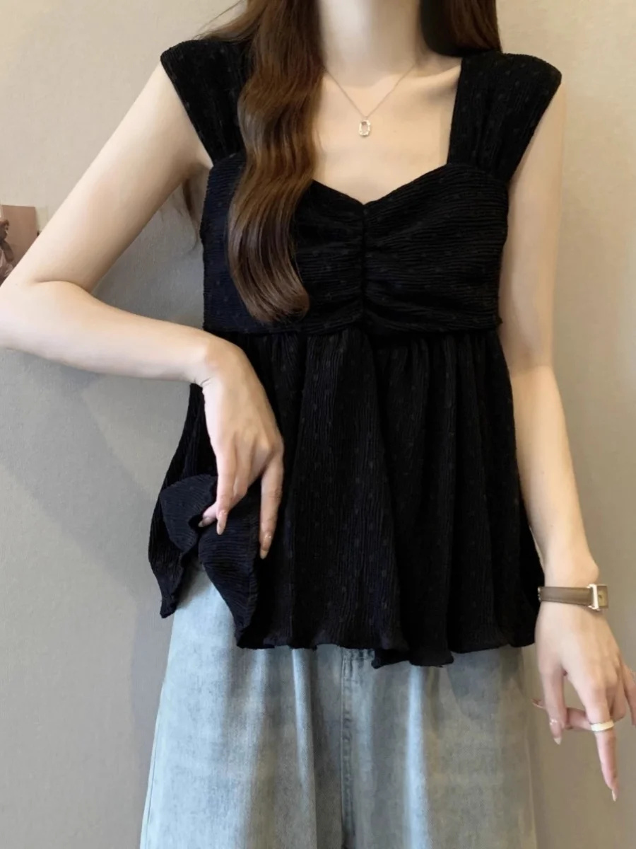 プラスサイズ女性用スイートサマートップストラップベスト、お腹をカバーするスリムベース、体型カバー、ボトムス