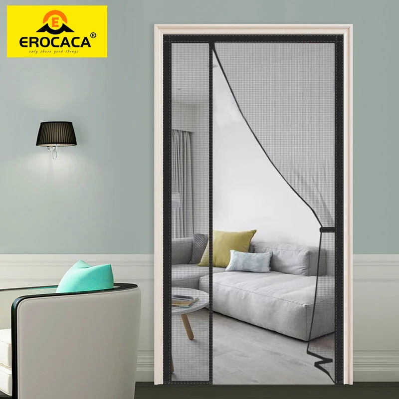 

EROCACA Magnetic Door Screen Very High Mosquito Net Custom Anti Insect Mesh Automatic Closing Curtain Applicable To Glass Door