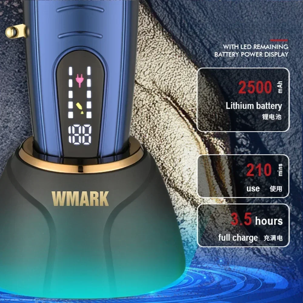 2024 New Professional Hair Clipper WMARK NG-8060  Brushless Motor with Charging Base Electric Clippers  Trimmer for Men