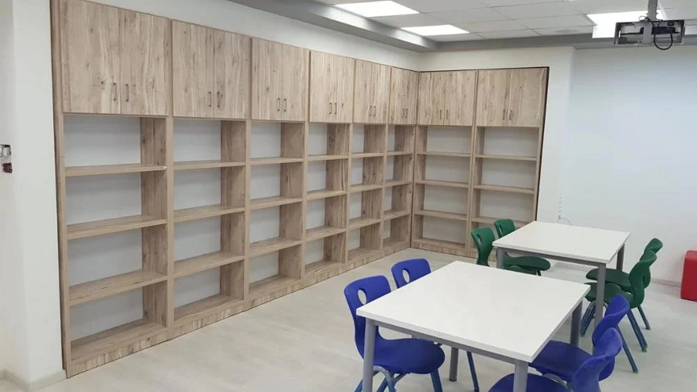 School long table classroom table and chairs set