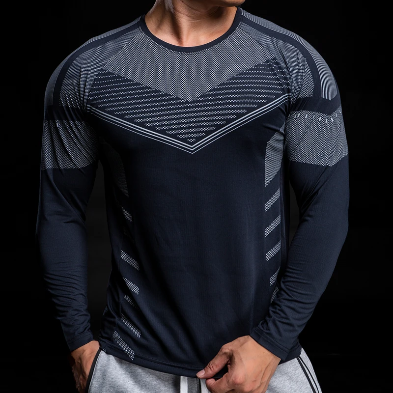 

Running Long Sleeve T Shirt Sport Men Gym Shirt Quick Dry Gym Fitness Training t shirt Men Workout T-Shirt Bodybuilding Tops