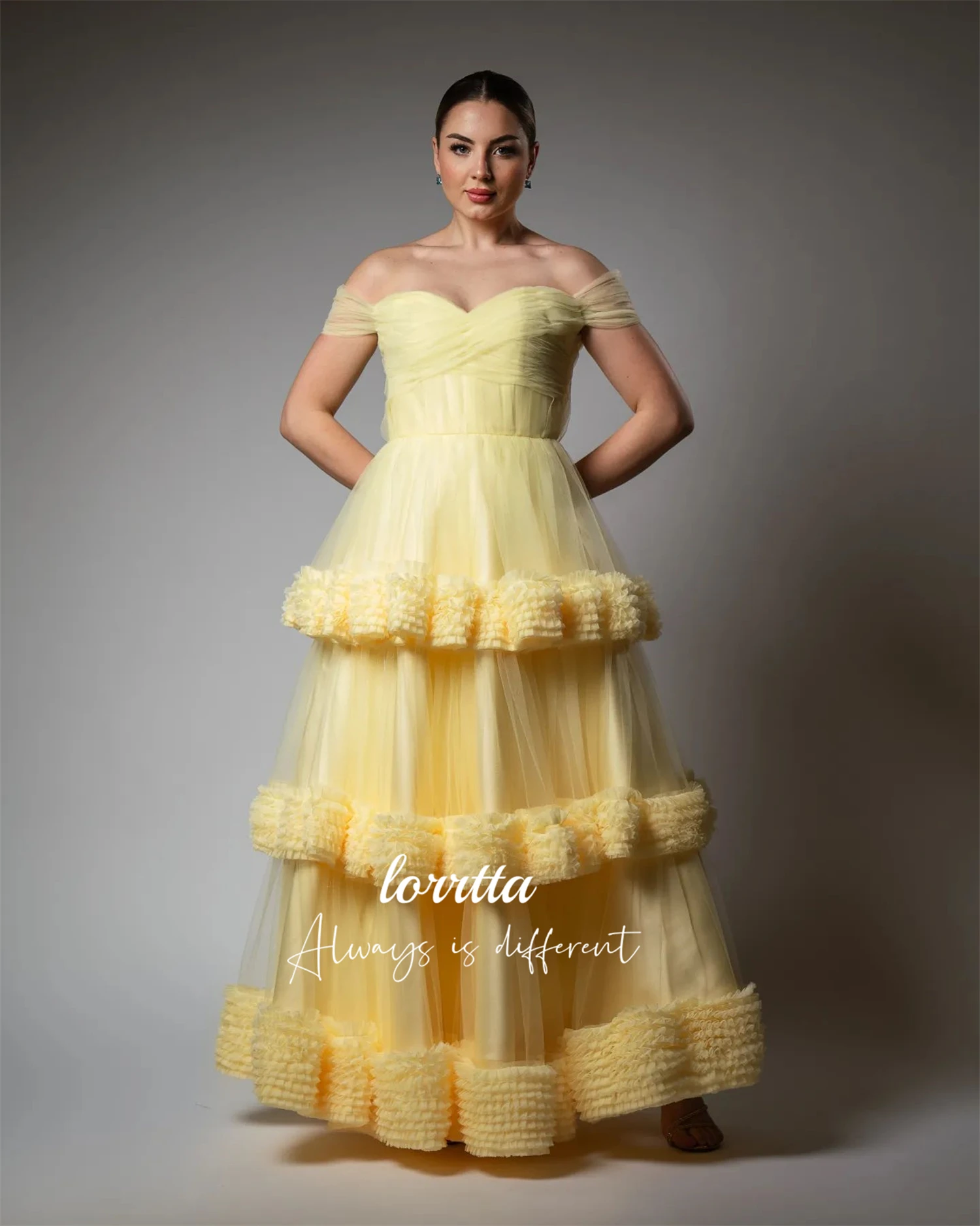 Vestido De noche Lorrtta, batas esponjosas De malla para graduación De boda, vestidos De cóctel, bata para fiesta De noche, lujosa, personalizada, فساتmavera