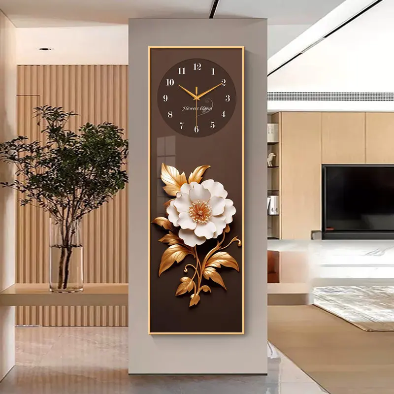 Modern Creative LED Wall Clocks Lamps Mural Lighting Corridor Living Room Entrance Staircase Mute Clock Home Decoration Lights