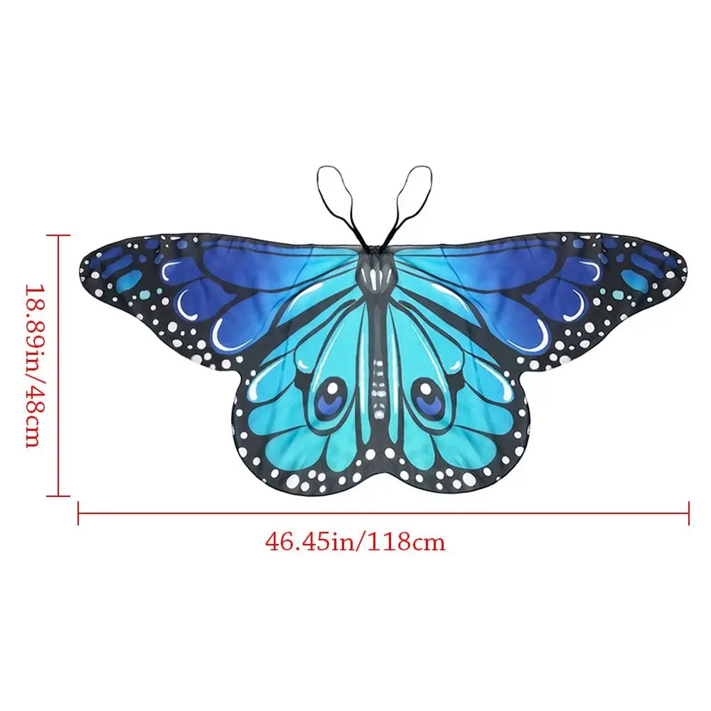 1pc Kids Butterfly Wings Cape Girls Fairy Shawl Pixie Cloak Shoulder Straps Fancy Dress Costume Gift Party DIY Decorations