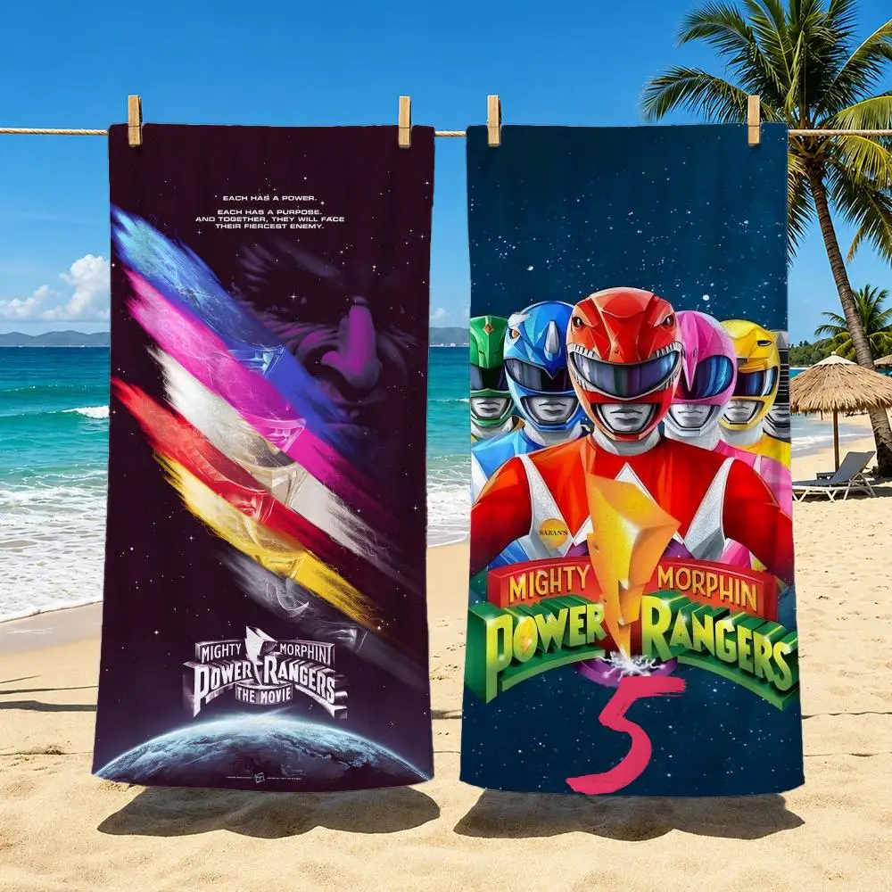 m-Mighty Morphin Power Rangers Towel Towel Soft Pool Gift For Travel Gym Shower Cool Camping Quick Dry Sports  Large Beach Towel