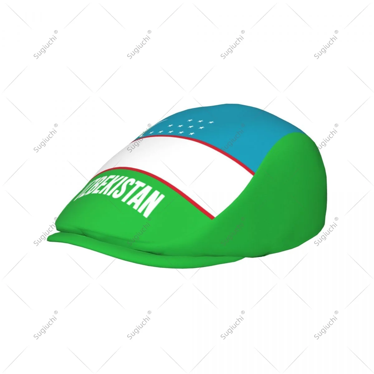 Forward Cap, Flagge von Usbekistan, für Damen und Herren, flache Newsboy-Kappe, kurze Krempe, ideal zum Autofahren, Alltagsmütze mit Schirm.