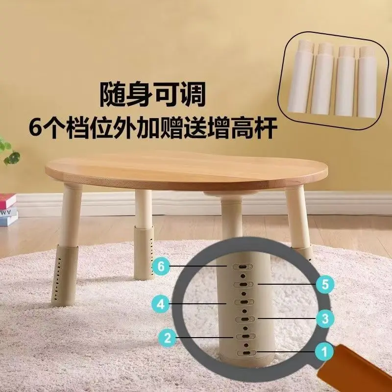 Customizable Wholesale Smurf Solid Wood Children's Peanut Table Baby Lifting Nursing Early Education Lifting Table and Chair Set - view 3