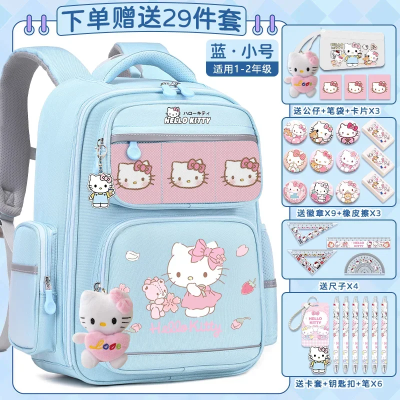 Sanurgente-Sac à dos Hello Kitty Student School, Stain-Degree, Sac à dos décontracté et léger, Coussin initié, Imperméable, Grande capacité, Nouveau