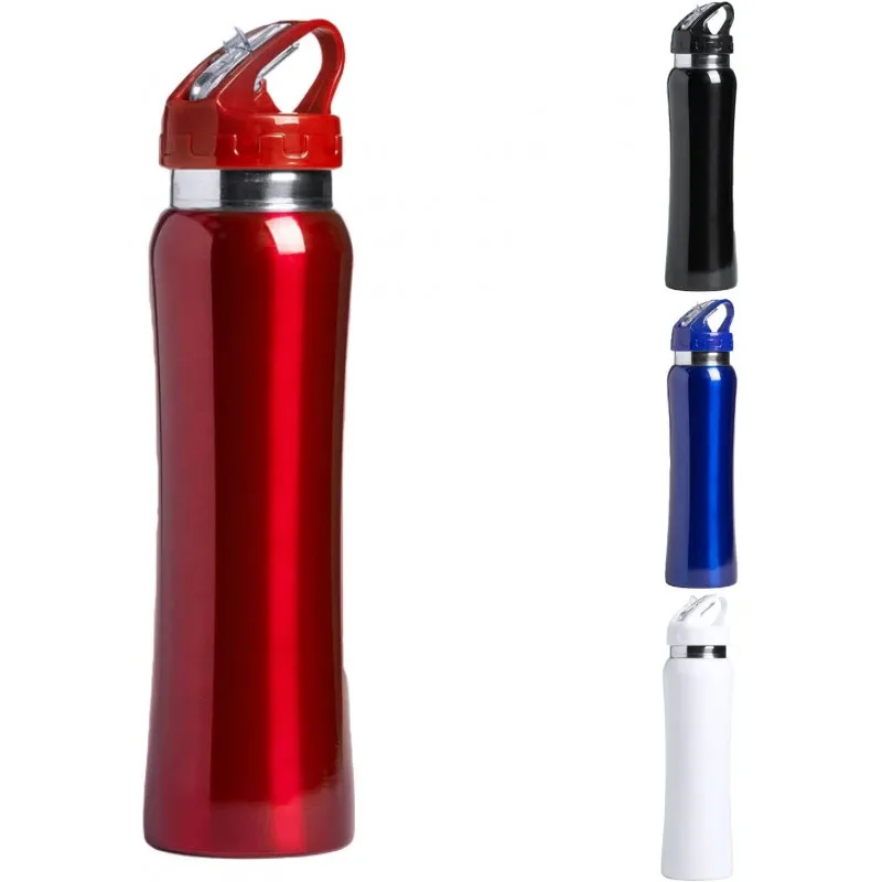 Eurasian shop®Stainless steel bottle, 800 ml, folding Doser and carrying handle, gloss finish, resistant