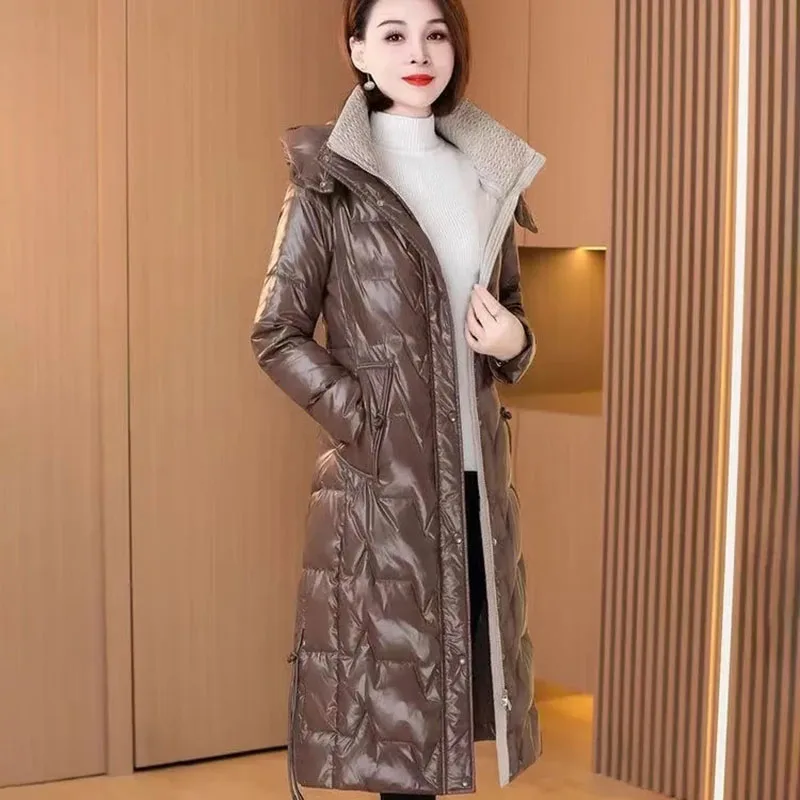 High-quality Down Cotton Jacket Winter Women's Thicke Warm Padded Jackets, New Female Hooded Parker Overcoat We Have 4XL, 5XL