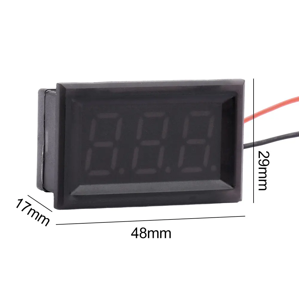 Mini LED Digital Display Voltmeter Detector DC4.5-30V Waterproof Voltage Meter 12V 24V Battery Monitor for Cars Boats Motorcycle