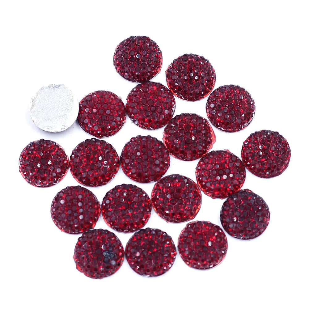 Cammeo Cabochon Dome retro piatto acrilico punto rotondo colorato per la decorazione anello impostazioni orecchino vuoto accessori fai da te 12x3mm