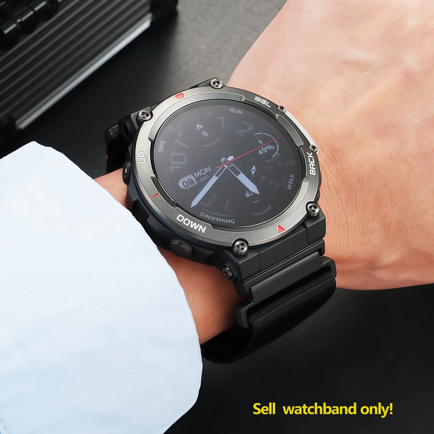 ل Huami Amazfit Smartwatch T-Rex 2/T-Rex 3 الرياضة في الهواء الطلق النايلون حلقة حزام ساعة اليد حزام Tyrannosaurus تنفس الفرقة سوار