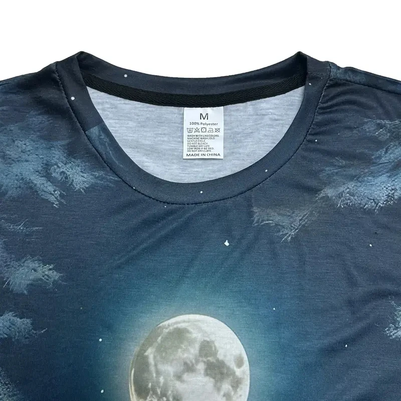 3d Wolf Print Men\'s T-Shirt Summer Breath Short Sleeve Tees For Men Retro T-Shirt Street Trend Man Clothes Oversized Sport Shirt