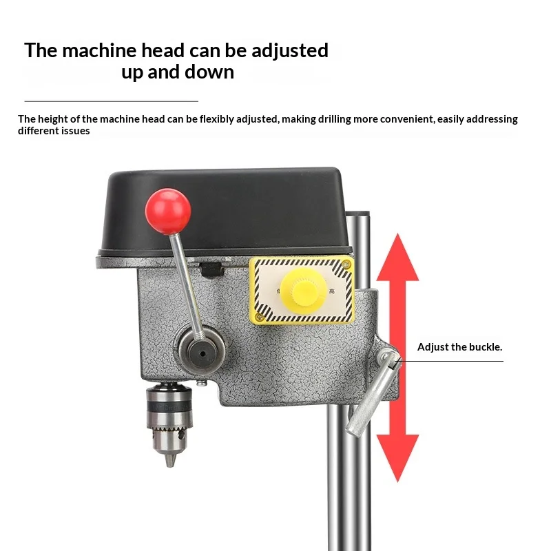 Tischbohrmaschinen, variable Geschwindigkeit, 12 Geschwindigkeiten, 16 mm Spannfutter, Gusseisenbasis, leistungsstarker Motor, robust, Werkstatt, Holz, Metall, Heimwerkerarbeiten