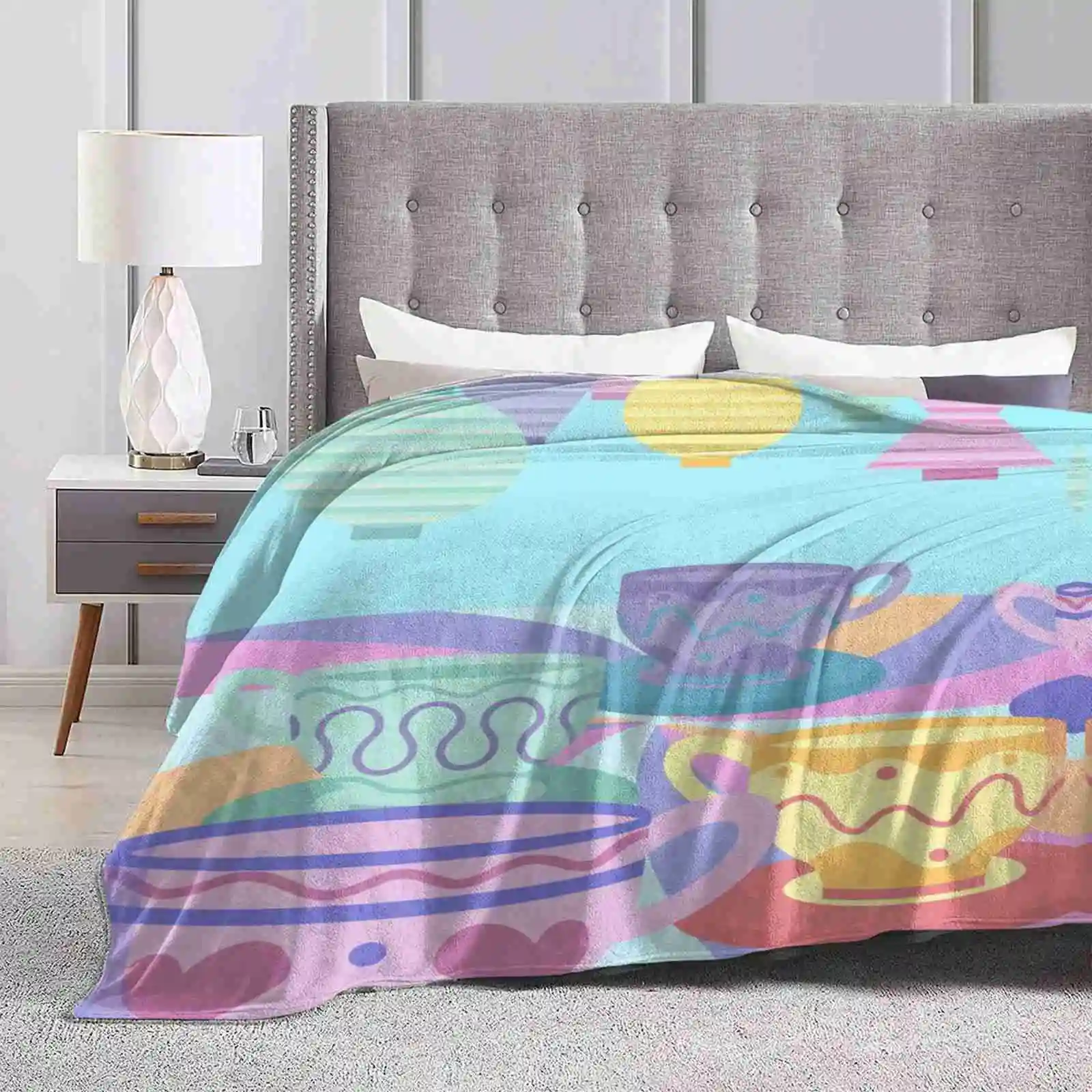 Happiest Place Teacup Ride All Sizes Soft Cover Blanket Home Decor Bedding Fan Art Teacup Ride Teacups Fan World Attraction