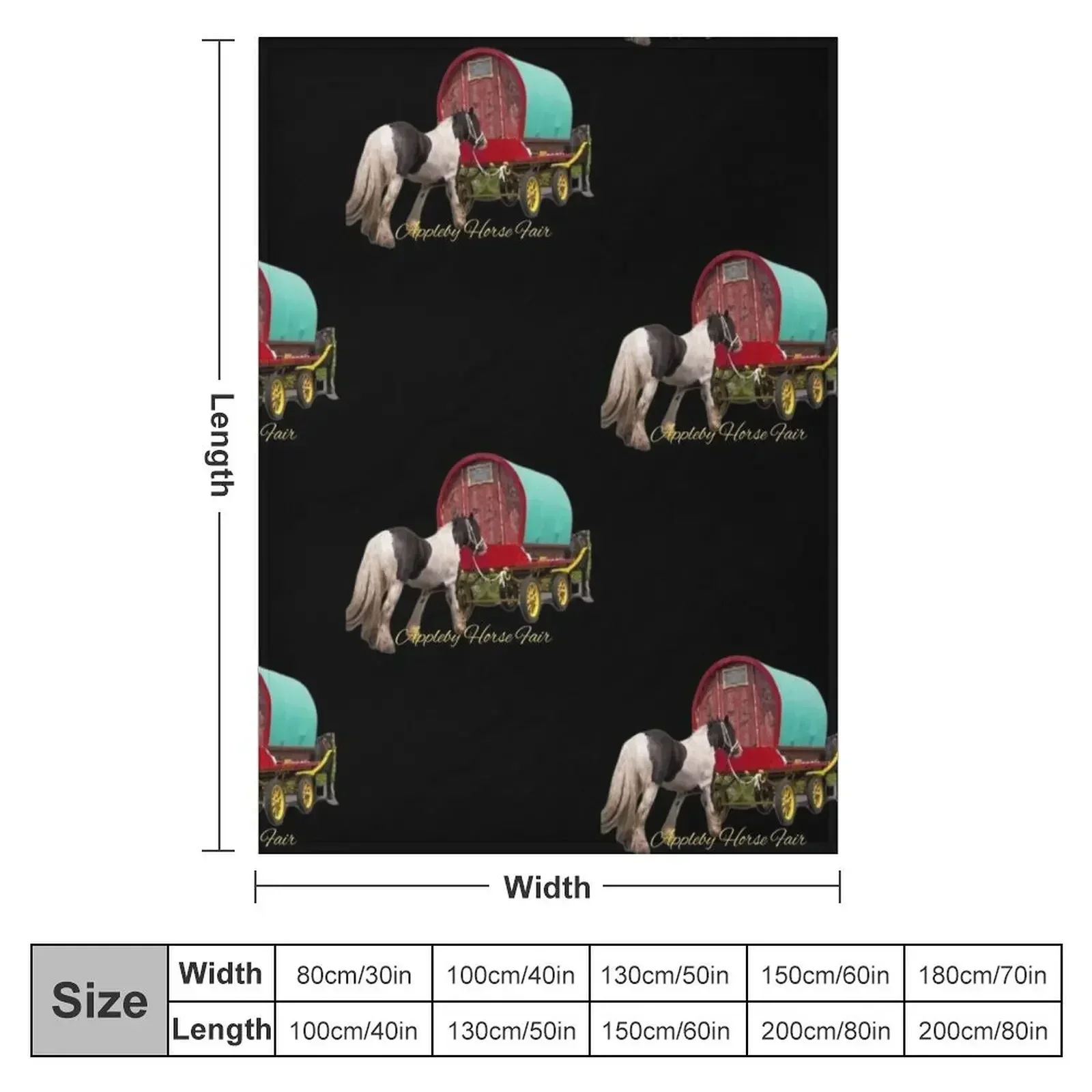 horse drawn caravan, Appleby fair Throw Blanket Beautifuls for babies Blankets