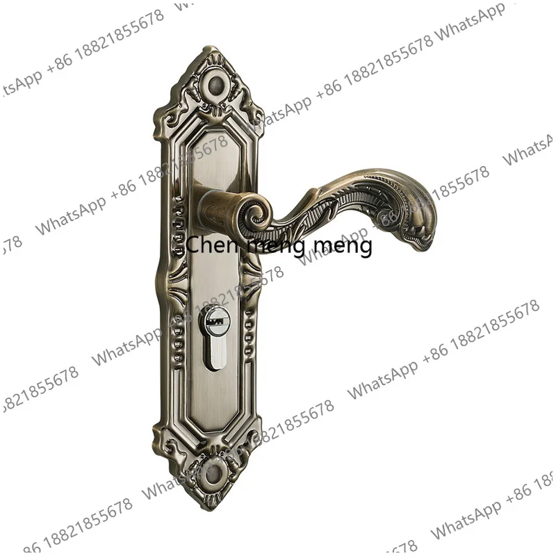 

European Silent Wooden Door Lock Indoor Bedroom Household Universal Room Door Aluminum Alloy Mechanical Door Lock Hardware