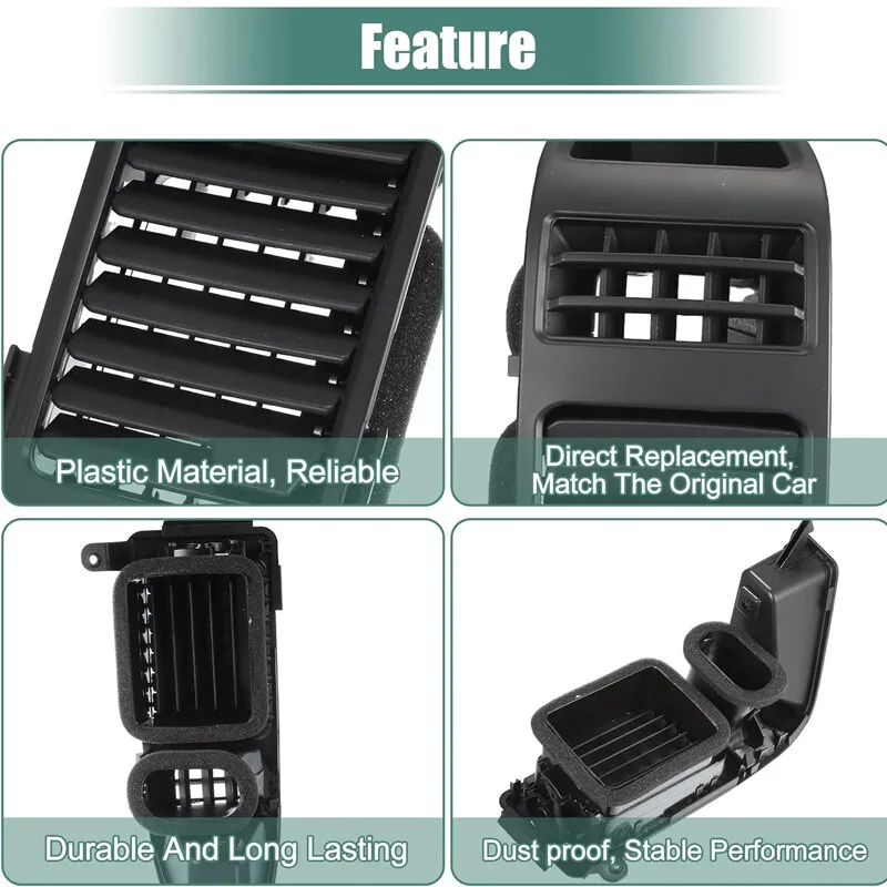 68421-7S000 左側ABSドライバーサイドACベントグリル（2005-2007年式日産アルマダ、2004-2006年式インフィニティQX56用）ブラック