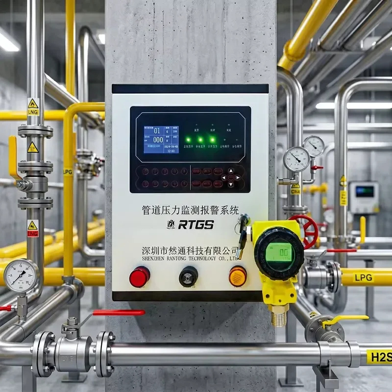 4G Industry natural Pipe line LPG/LNG/CH4/H2S Manometer Monitoring Detection Controller