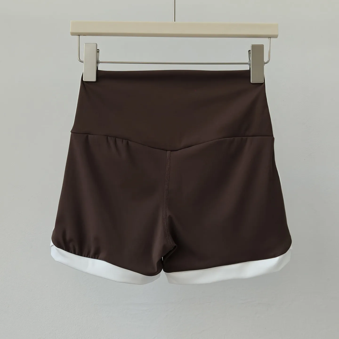 Hochgeschnittene Pfirsich-Po Yoga-Shorts für Damen Fitness-Training Lauf-Hotpants Po-Lifting Bauchstraffung Sport-Shorts – Detail 6