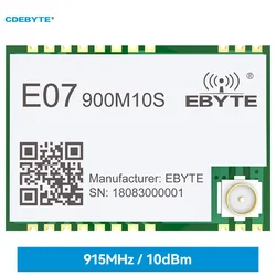 TI CC1101 Wireless RF Module 868Mhz 915Mhz Long Range 1.5km IPEX/Stamp Hole Antenna SMD Package E07-900M10S SPI Wireless Module