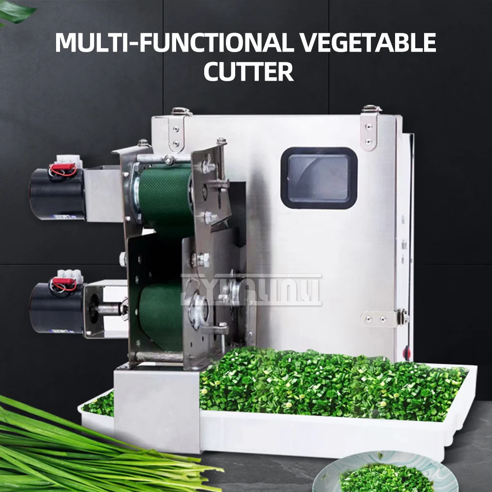 Commercial Vegetable Cutter Automatic Leeks Onions Garlic Sprouts Chopping Cutting Machine Food Processing Machine