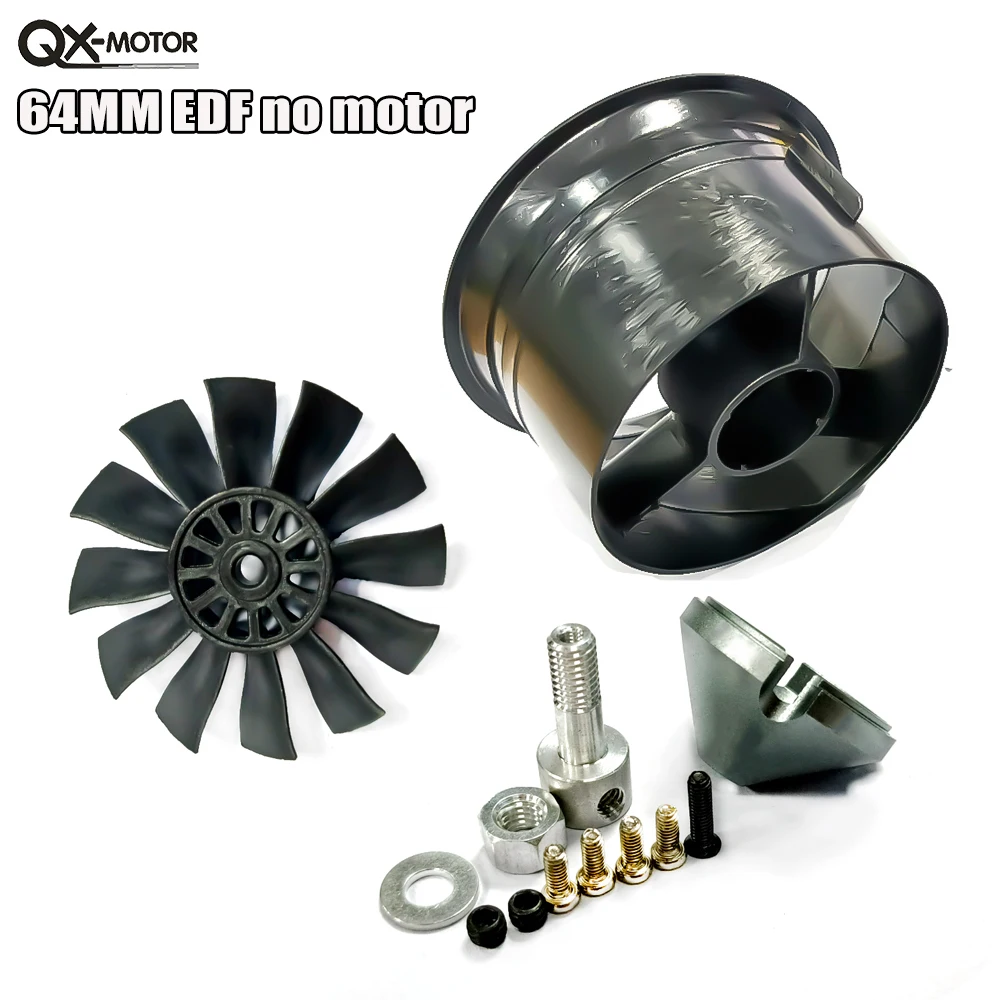 QX-MOTOR 30MM 50MM 64MM 70MM 80MM 90MM EDF bez silnika 6/12 łopatek wentylator kanałowy do zdalnie sterowanych części zabawek