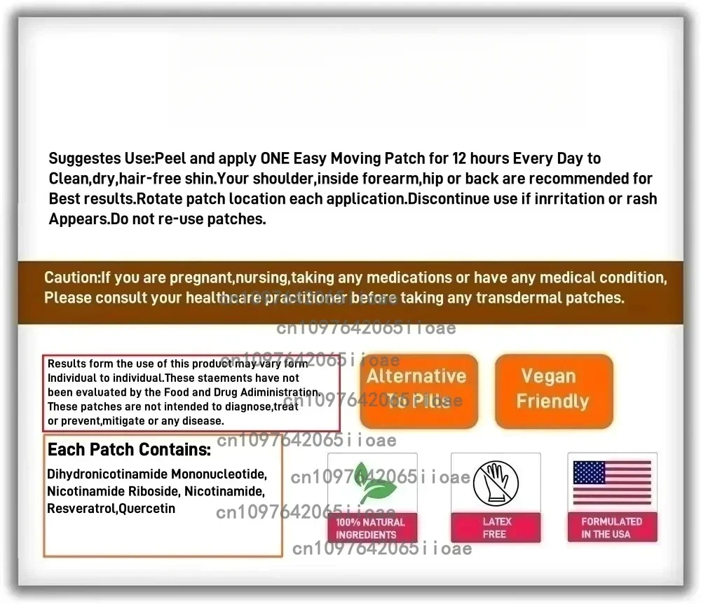 30 plastry Ashwagandha Complex Transdermal Patches Stress Relief, Mood Enhancer