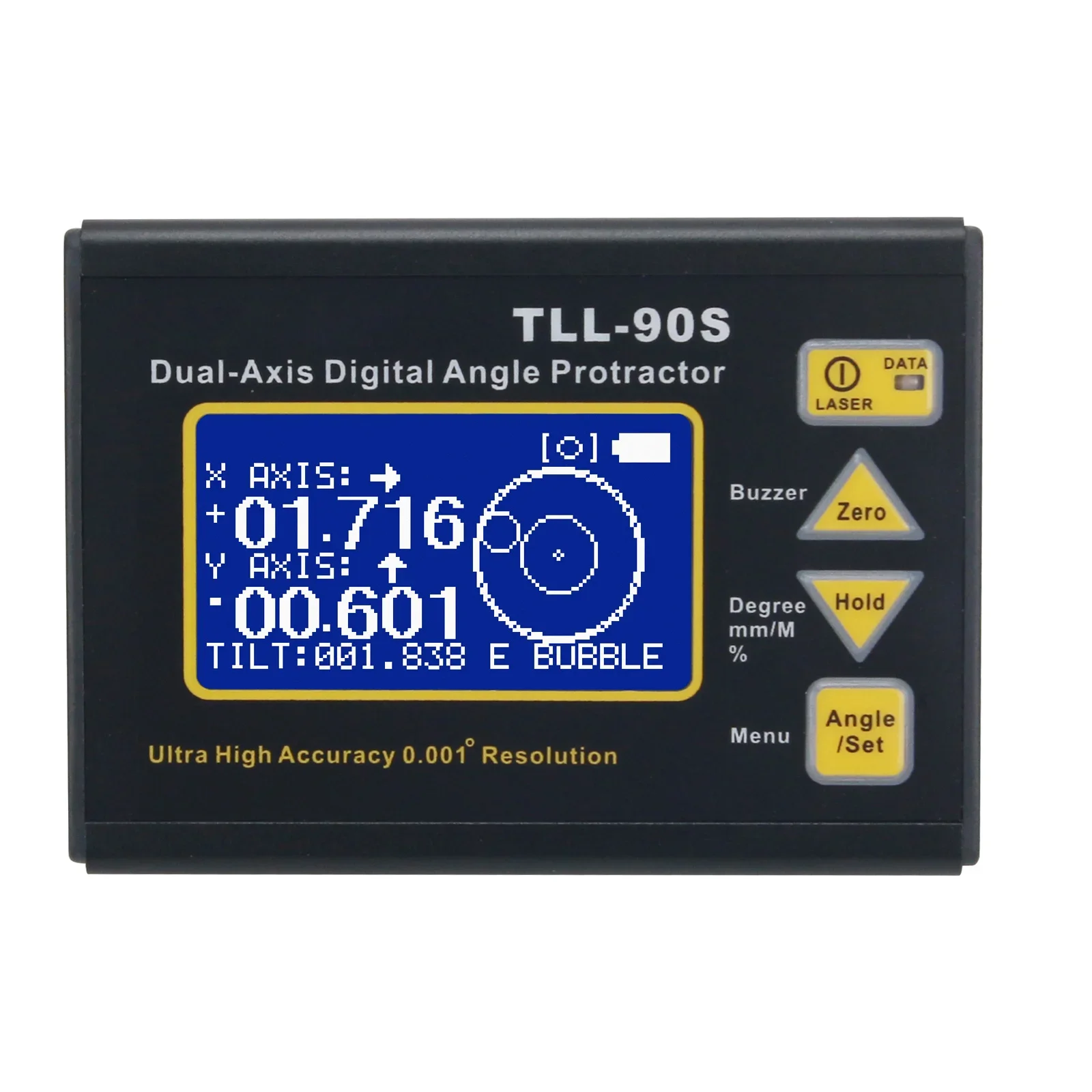 TTL-90S 0.001 Resolution Angle Finder Magnetic Inclinometer Dual-Axis Angle Protractor