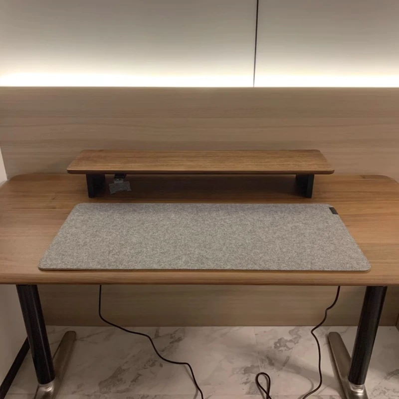 حامل شاشة خشبي من خشب الرماد الأبيض H20 حامل أجهزة الكمبيوتر المحمولة مع تصميم وحدات وحامل كمبيوتر منظم مكتب مريح #3