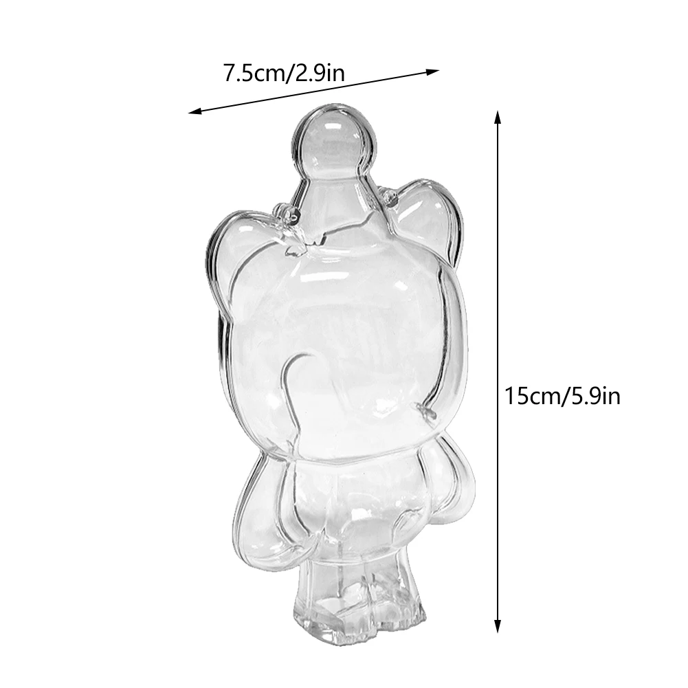 

1 шт., защитный акриловый чехол для хранения плюшевых кукол, сумка для дисплея Molly без куклы, прозрачный портативный кабельный органайзер, коробка