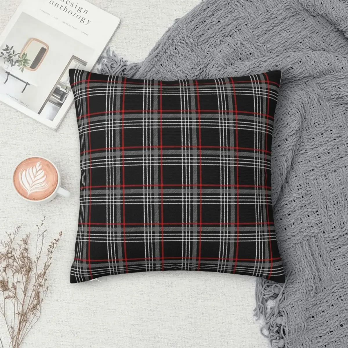 GTI Tartan Pillowcase Polyester Pillows Cover Cushion Comfort Throw Pillow Sofa Decorative Cushions Used for Bedroom Living Room