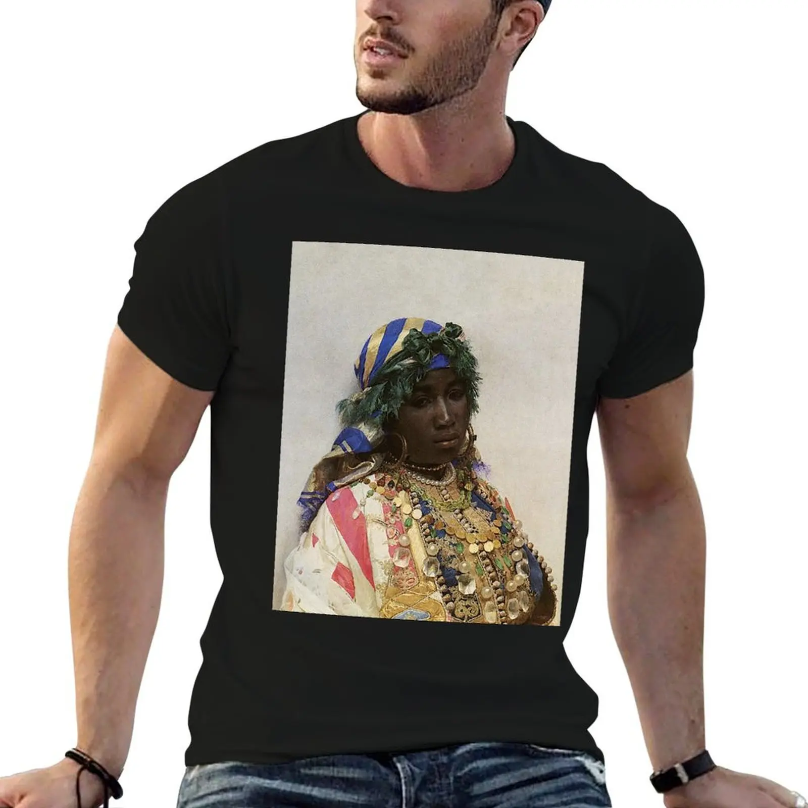 A Tangerian Beauty- José Tapiro y Baro T-Shirt cotton graphic tees topping mens plain t shirts