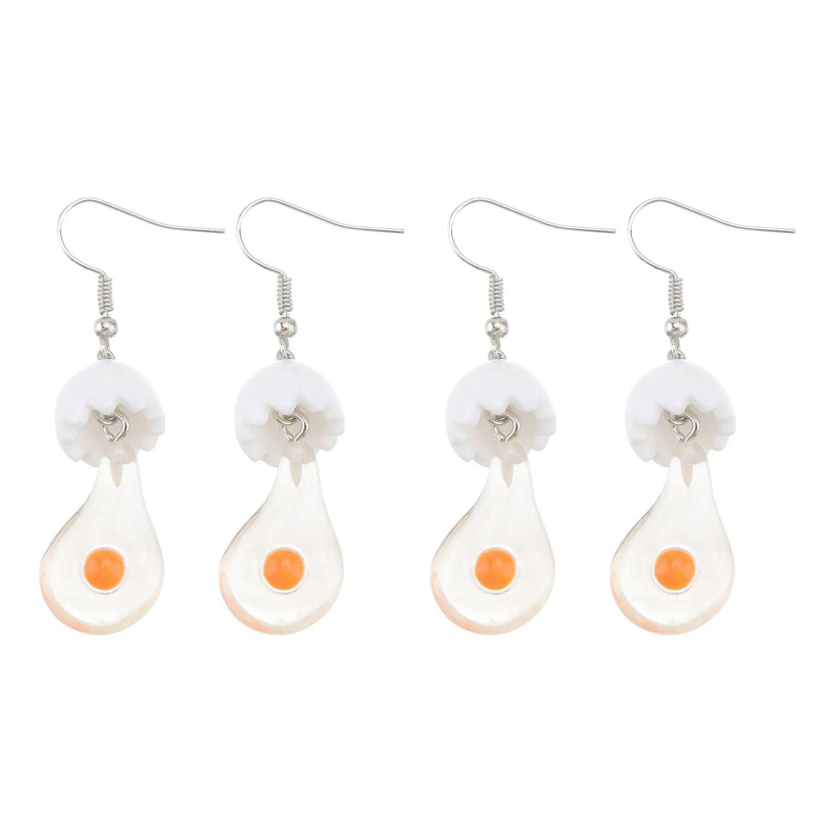 2Pairs Bulb Lamp Earrings Premium Resin Material Hypoallergenic Danglers for Women Elegant Evening Outfit Matching Creative