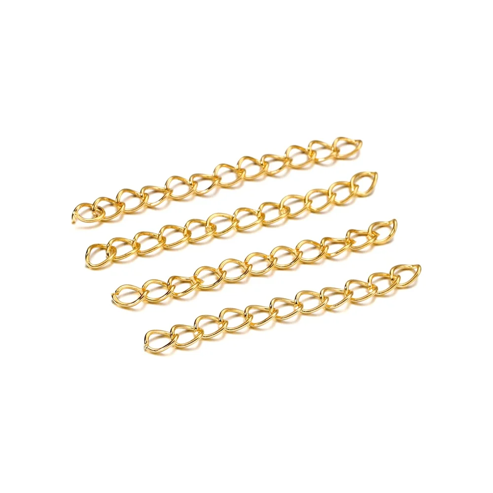 50-100pcs/lot 50mm 70mm  Necklace Extension Chain Bulk Bracelet Extended Chains Tail Extender For DIY Jewelry Making Findings